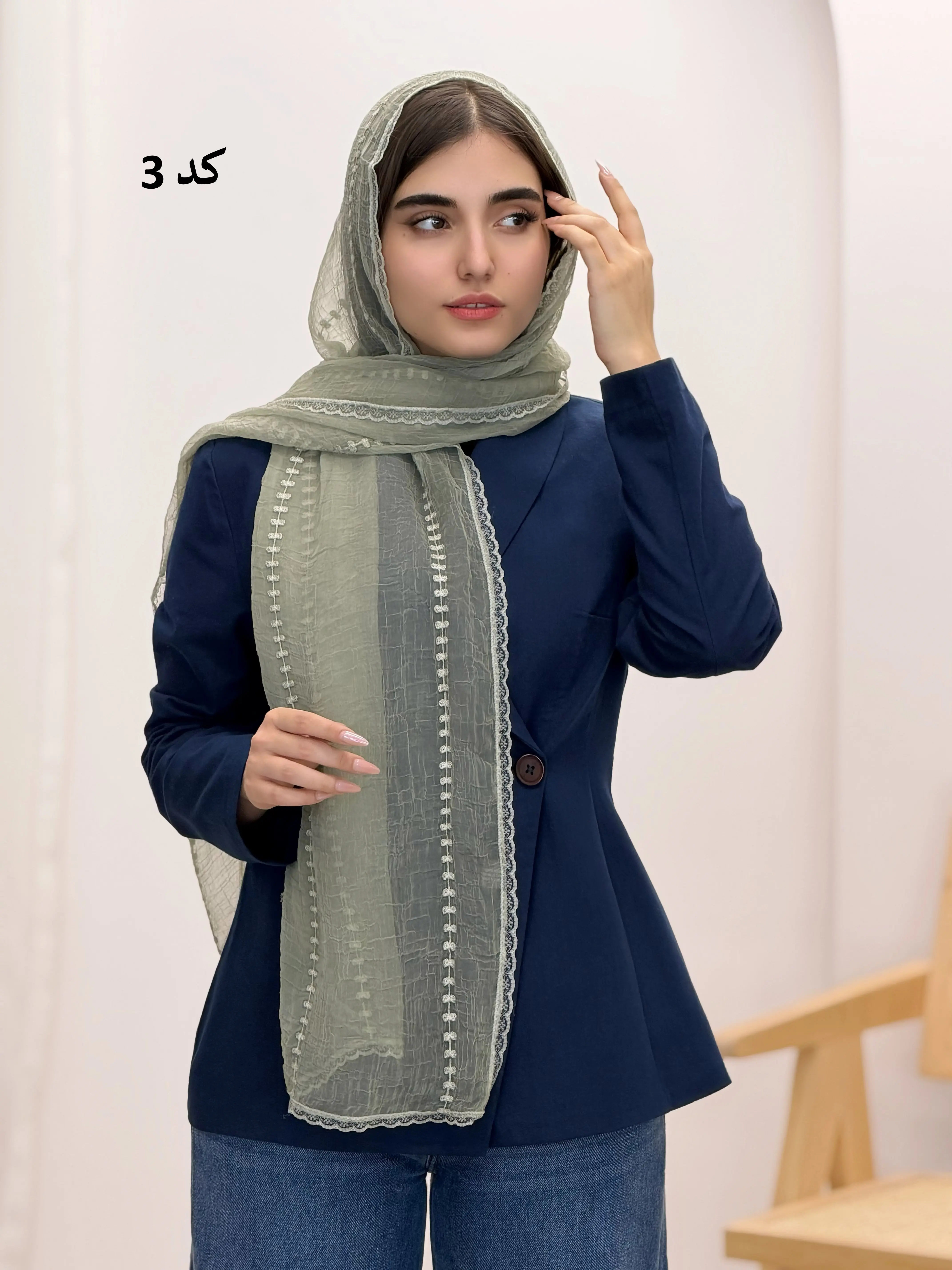 6574-شال حریر آلما